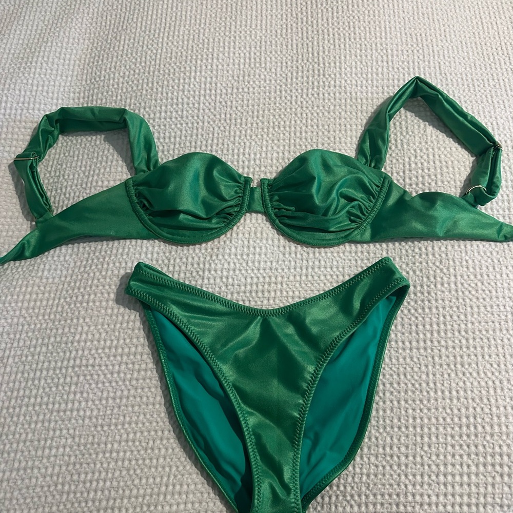 Montce Emerald Green Bikini Top and Bottom Set